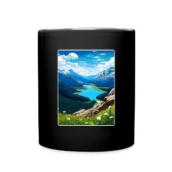 Parc national Banff Canada Affiche de voyage souvenir - Mug uni - noir - Devant