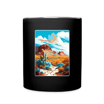 Big Bend Nationalpark Reiseposter Souvenir WPA - Tasse einfarbig - Schwarz - Vorne