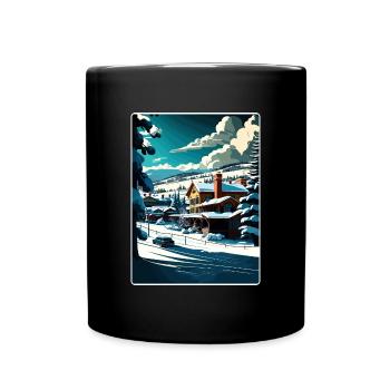 Steamboat Springs Colorado Reise Poster Souvenir - Tasse einfarbig - Schwarz - Vorne