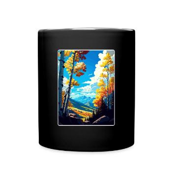 Aspen Ski Resort Colorado Reiseposter Souvenir - Tasse einfarbig - Schwarz - Vorne