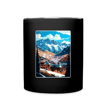 Telluride Ski Colorado Reise Poster Souvenir WPA - Tasse einfarbig - Schwarz - Vorne