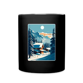 Kitzbuhel Ski Austria Travel Poster Souvenir WPA - Full Colour Mug - black - Front