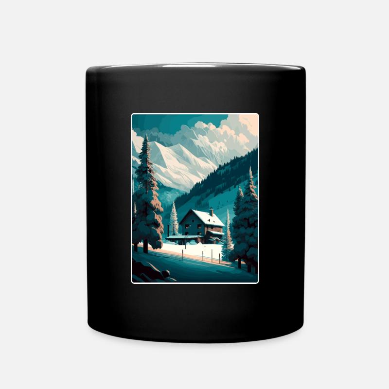 St Anton Ski Skifahren Vintage Reise Poster Souvenir - Tasse einfarbig - Schwarz