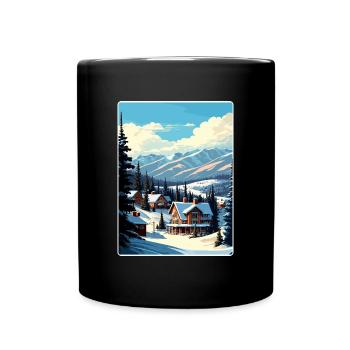 Breckenridge Ski Reise Poster Souvenir Farbe WPA - Tasse einfarbig - Schwarz - Vorne