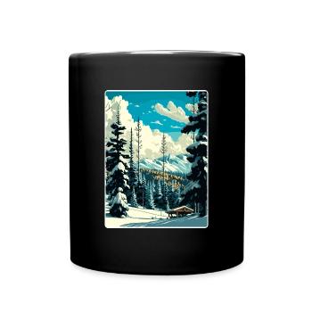 Breckenridge Ski Reise Poster Souvenir Farbe WPA - Tasse einfarbig - Schwarz - Vorne