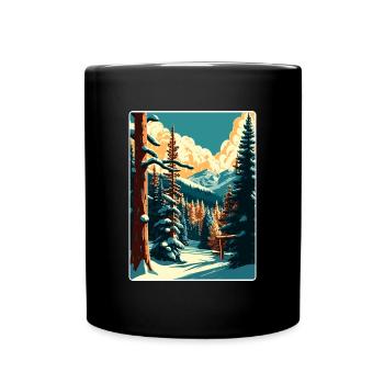 Beaver Creek Ski Reise Poster Souvenir Farbe WPA - Tasse einfarbig - Schwarz - Vorne