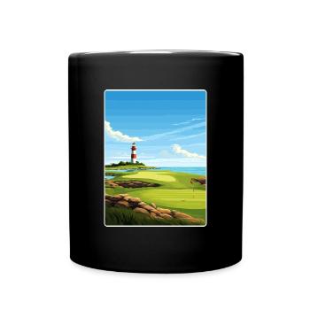 Harbor Town Golf Links Club Course Reiseposter - Tasse einfarbig - Schwarz - Vorne