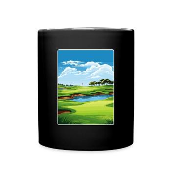 Harbor Town Golf Links Club Course Reiseposter - Tasse einfarbig - Schwarz - Vorne