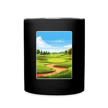 Southern Hills Country Club Golf Course Travel WPA - Full Colour Mug - black - Front
