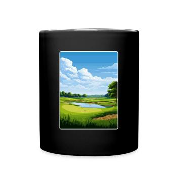 Hazeltine National Golf Club Reiseposterkarte - Tasse einfarbig - Schwarz - Vorne