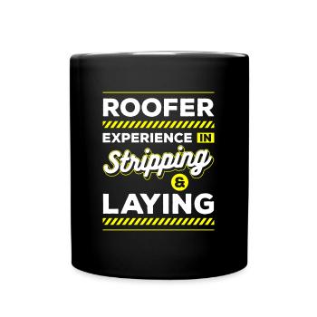 Roofer Roof Job - Full Colour Mug - black - Front