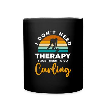 Sports Winter Sports Curling Players - Full Colour Mug - black - Front