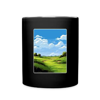 Bethpage Black Golf Course Travel Poster Souvenir - Full Colour Mug - black - Front
