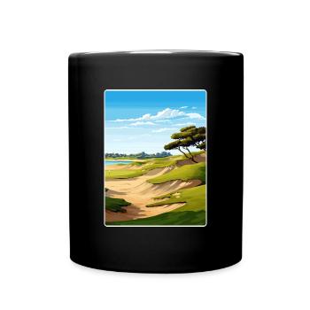 Affiche de voyage du parcours de golf Torrey Pines - Mug uni - noir - Devant