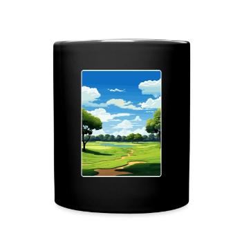 Medinah Golf Course Club Affiche de voyage souvenir - Mug uni - noir - Devant