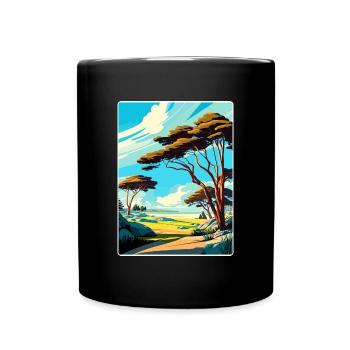 Affiche de voyage du parcours de golf Torrey Pines - Mug uni - noir - Devant