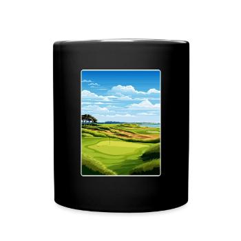 Bandon Dunes Golf Resort Reiseposter Souvenir - Tasse einfarbig - Schwarz - Vorne