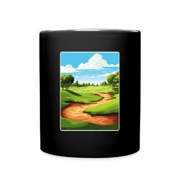 Bethpage Black Golf Club Reiseposter Souvenir - Tasse einfarbig - Schwarz - Vorne