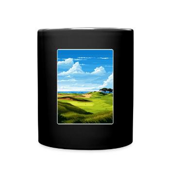 Bandon Dunes Golf Resort Reiseposter Souvenir - Tasse einfarbig - Schwarz - Vorne