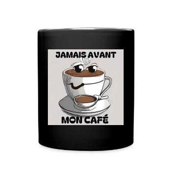 Café - Mug uni - noir - Devant