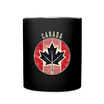 Motif de feuille d'érable du Canada - Mug uni - noir - Devant