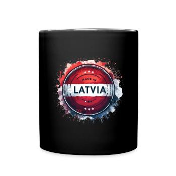Made in Latvia Gift - Full Colour Mug - black - Front