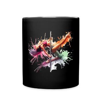 Pole Dance Dynamic Colors Pole Dance Gift - Full Colour Mug - black - Front