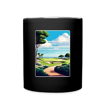 Pelican Hill Golf Club Reiseposter Souvenir WPA - Tasse einfarbig - Schwarz - Vorne