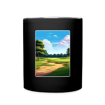 Pine Valley Golf Club Affiche de voyage Souvenir WPA - Mug uni - noir - Devant