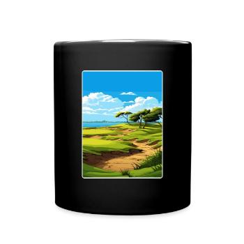 Affiche de voyage du parcours de golf de Sea Island Souvenir WPA - Mug uni - noir - Devant