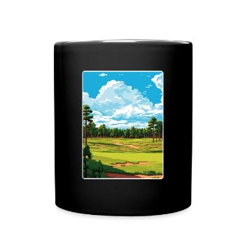 Pinehurst Golf Resort Reiseposter Souvenir WPA - Tasse einfarbig - Schwarz - Vorne