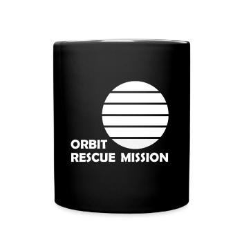 Mars und All Entdeckung - Tasse einfarbig - Schwarz - Vorne