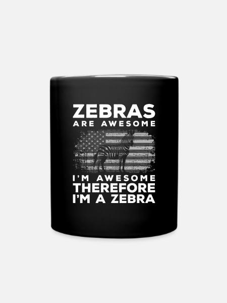 Zebra Stripe Wilderness Fourrure Grevyzebra - Mug uni - noir