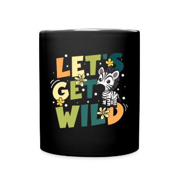 Zebrastreifen Afrika Tierschützer - Tasse einfarbig - Schwarz - Vorne