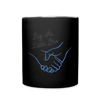 Geschwisterliebe - Schwester und Bruder - Tasse einfarbig - Schwarz - Vorne