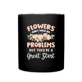 Floral Gift Green Thumb Couple - Full Colour Mug - black - Front