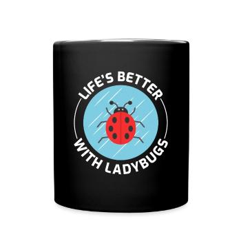 Ladybugs Insect Collector Entomology - Full Colour Mug - black - Front
