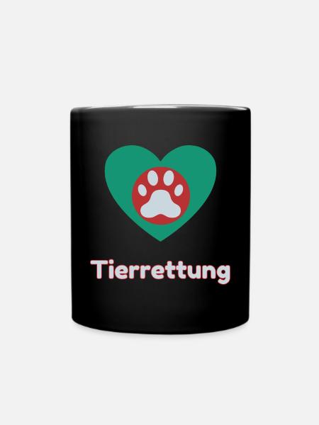 Tierrettung - Tasse einfarbig - Schwarz