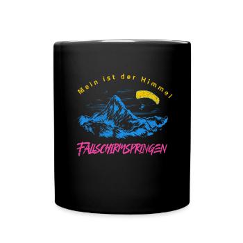 My kingdom is the sky – skydiving - Full Colour Mug - black - Front