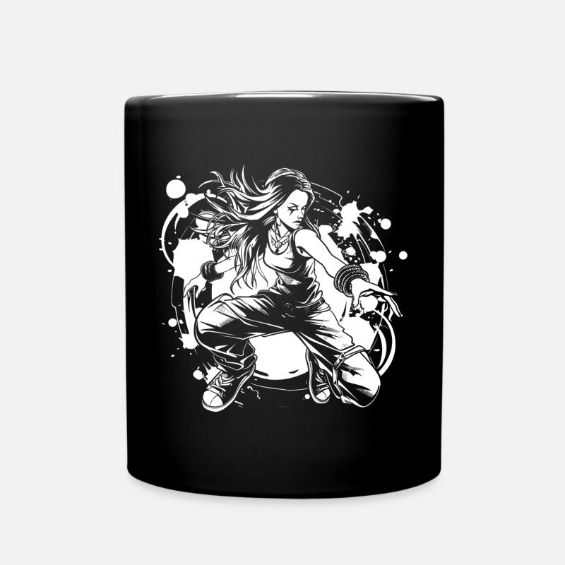 Breakdancer Mädchen - Tasse einfarbig - Schwarz