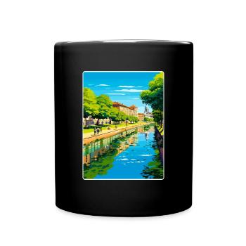 Padua Palermo Stadt Italien Reise Poster Souvenir - Tasse einfarbig - Schwarz - Vorne