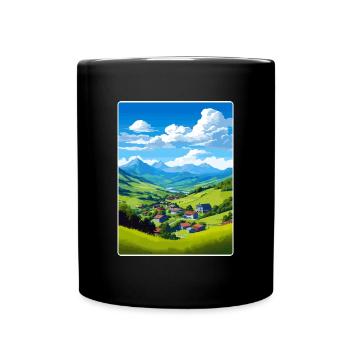 La Savoie France Affiche de voyage Peinture Souvenir WPA - Mug uni - noir - Devant