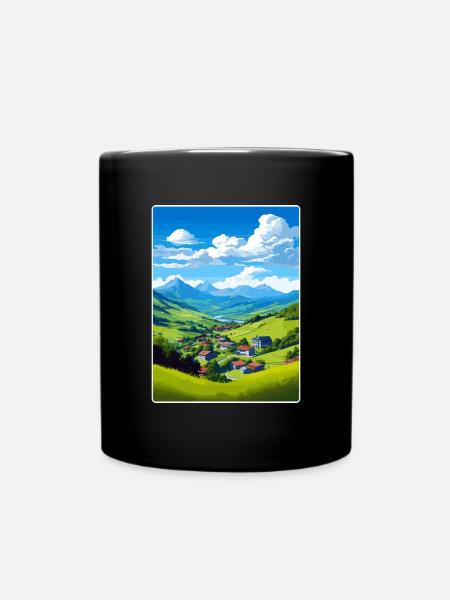 La Savoie France Affiche de voyage Peinture Souvenir WPA - Mug uni - noir