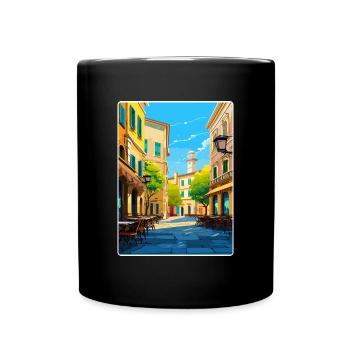 Parma Italien Reise Poster Souvenir Postkarte Farbe - Tasse einfarbig - Schwarz - Vorne