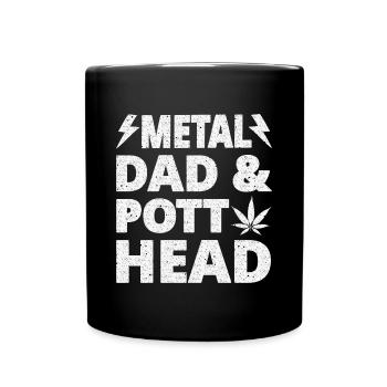 Tête de Pott Dad en Métal - Mug uni - noir - Devant