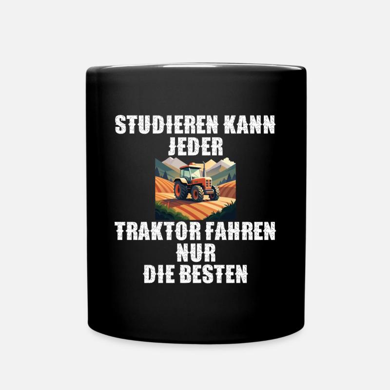 Traktor Landwirtschaft Trecker Landwirt Trecker - Tasse einfarbig - Schwarz