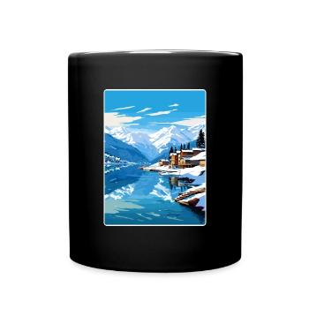 Zell am See Salzburg Reiseposter Souvenir WPA - Tasse einfarbig - Schwarz - Vorne