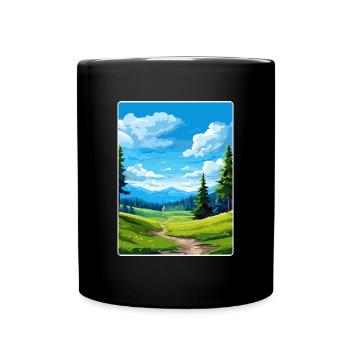 Black Forest Germany Travel Poster Souvenir WPA - Full Colour Mug - black - Front