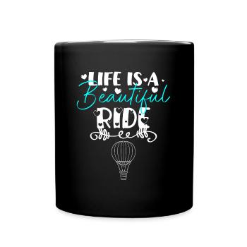 Balloon Ride Aviation Fun Sports - Full Colour Mug - black - Front