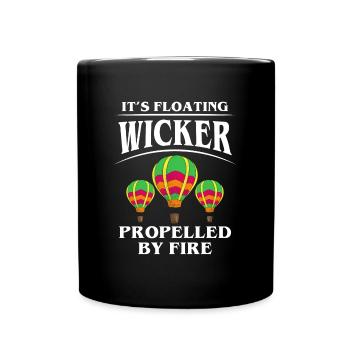 Hot Air Balloon Flying Flame Leisure - Full Colour Mug - black - Front